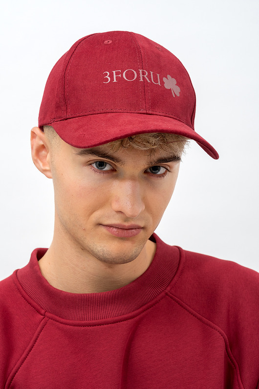 moda - inne Czapka z daszkiem,,3FORU" bordo