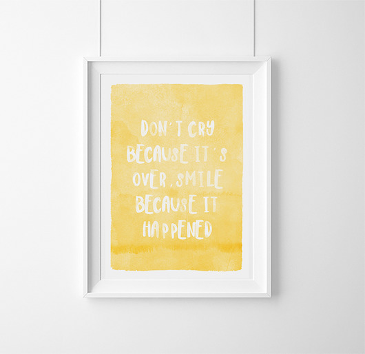 plakaty PLAKAT–Poster smile because it happened A3