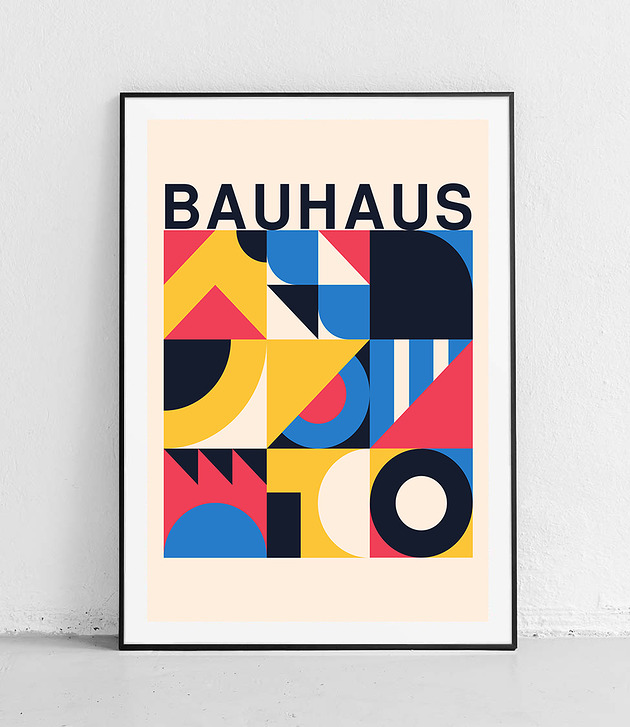 plakaty Plakat Kolory i geometria Bauhausu