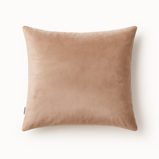poduszki gładkie Beżowa poszewka ozdobna z weluru