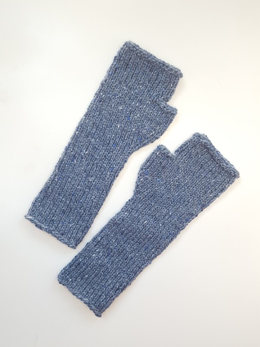 rękawiczki damskie Jesienne przejściowe mitenki, rękawiczki wełna i alpaka jeans