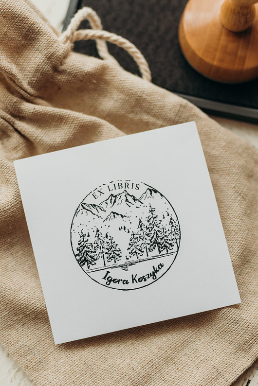 Stempel Ex Libris "Góry" - Zestaw prezentowy ANABU fajna pracownia