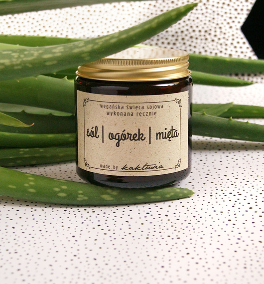 świeczniki i świece FRESH! sól-ogórek-mięta - świeca sojowa 120ml