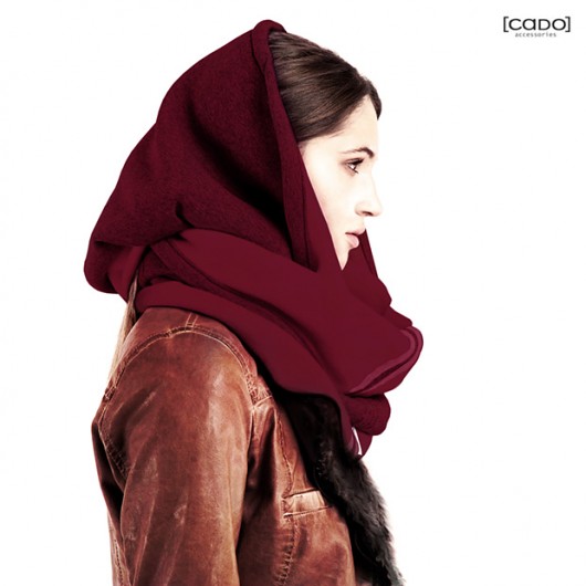 Tuba Komin Szal Kapuza BURGUND CADOaccessories