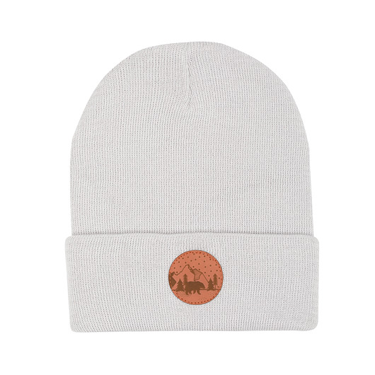 Czapka Beanie Bawełna Jasny Szary KABAK