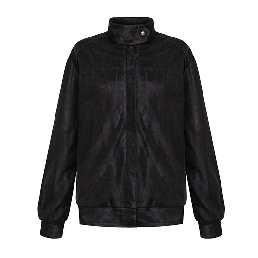 kurtki damskie Kurtka Bomber Na Zamek Czarna 40