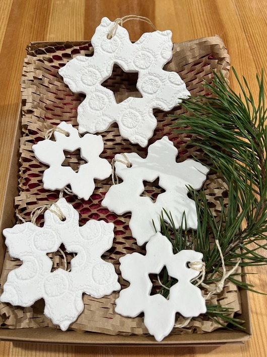 ozdoby choinkowe Zestaw porcelanowych gwiazdek na choinkę