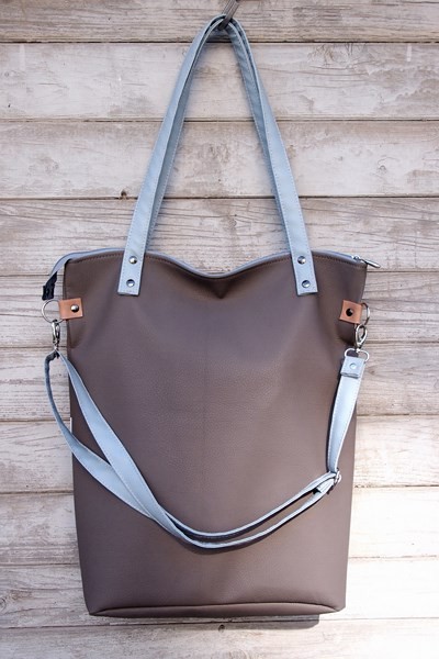 Worek XL Taupe&Blue MANA MANA