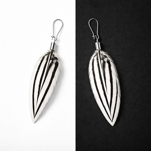 kolczyki z piórami Kolczyki z piór Linea