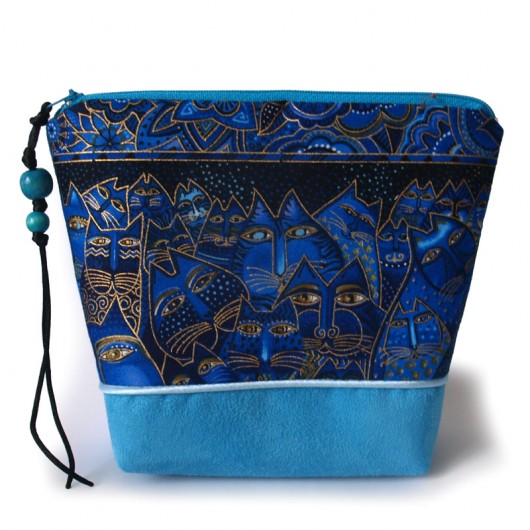 kosmetyczka - niebieskie koty Laurel Burch MOONAXA