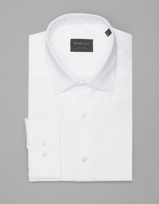 koszule męskie Koszula lavello 00313 dł. rękaw biały classic fit 164/170 40