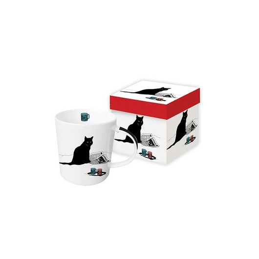 Kubek Porcelanowy z Siedzącym z Kotem MIA home