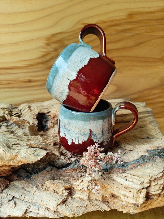 kubki Ceramiczny kubek  fala
