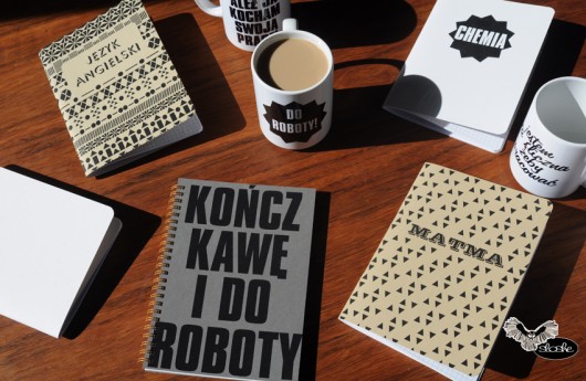 Kończ kawę i do roboty, z ekologicznego papieru Sowia Aleja