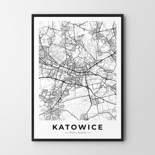 plakaty Plakat Mapa Katowice