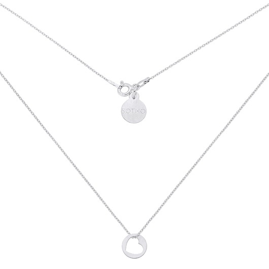 srebrne naszyjniki Srebrny naszyjnik z serduszkiem w kółeczku