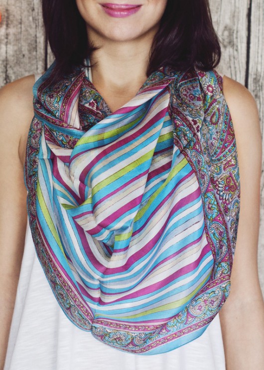 SZAL jedwabny orient BOHO STREET WEAR