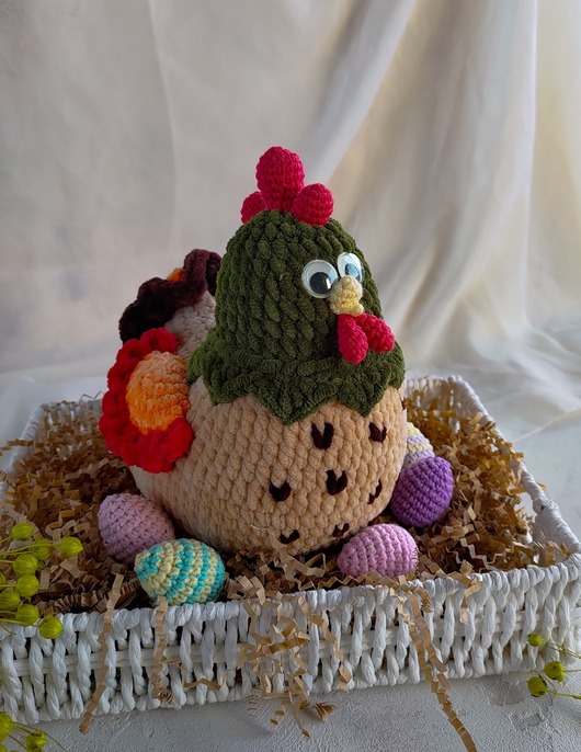 ozdoby wielkanocne Kura pluszowa, Maskotka kura, Dekoracja domowa