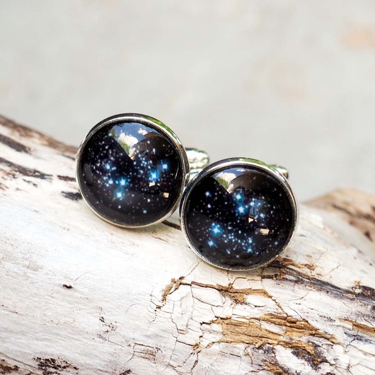 spinki do mankietów GALAXY - SPINKI DO MANKIETÓW- unikat na prezent dla faceta