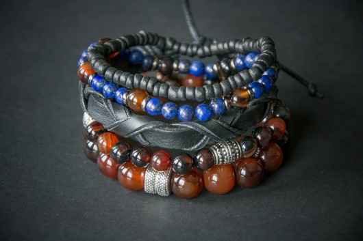 męska bransoletka /// AGAT BAWOLE OKO set NOMAD ACCESSORIES