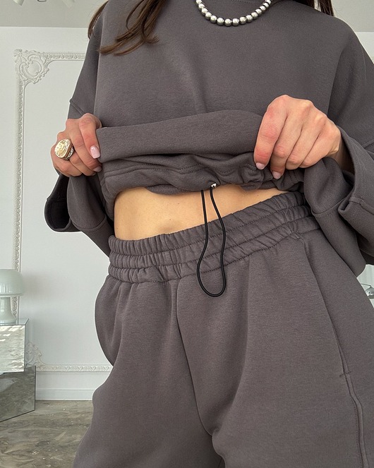 bluza bez kaptura damska Bluza Grounded cacao