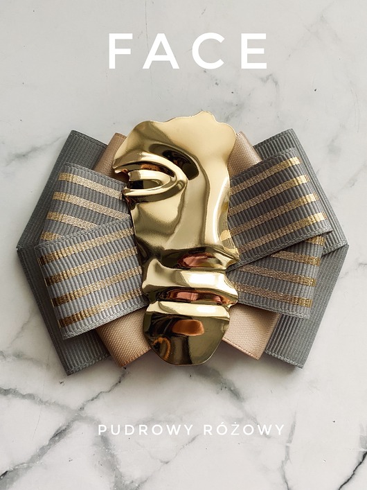 broszki Brosza z Kolekcji FACE ze stylową metalową twarzą New