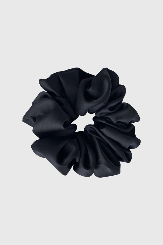 gumki do włosów Gumka do włosów czarna Scrunchie Medium Black Pearl