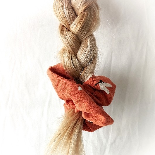gumki do włosów Gumka frotka scrunchie - ważki brązowa