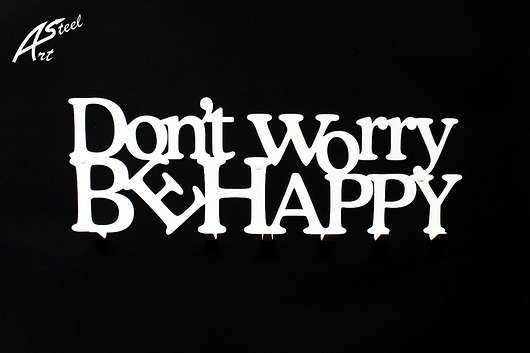 Wieszak na ubrania Don't worry be Happy Design ArtSteel