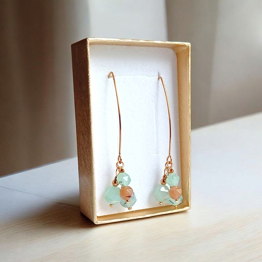 kolczyki z kamieniami Długie kolczyki : SPRING collection: JADEIT