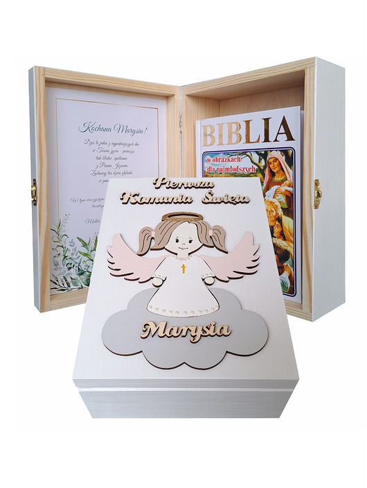 komunia - pozostałe Pamiątka Pierwszej Komunii Świętej - Biblia K08