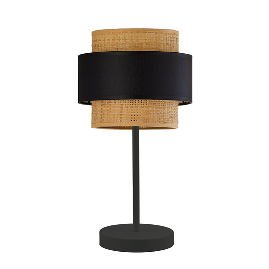 lampy stołowe Nowoczesna lampa stołowa LED w stylu boho z rattanowym kloszem NICEA BOHO II