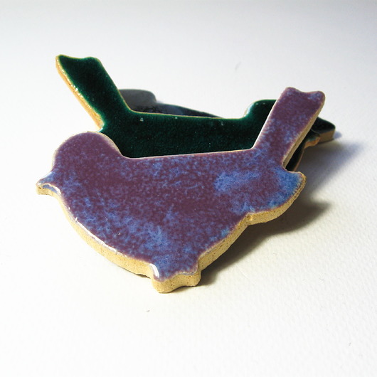 magnesy Ceramiczne magnesy - trzy ptaszki małe