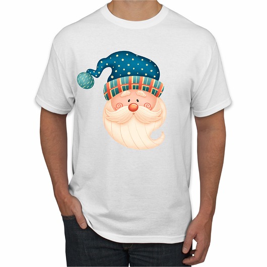 t-shirty męskie Koszulka  z nadrukiem Santa Head