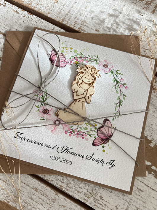 zaproszenia na komunię Najpiękniejsze zaproszenia handmade komunijne, na komunię dla chłopca, dziewc