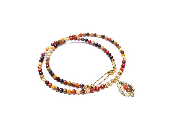 chokery Jaspis Mokait vol. 4 /19.07.25 choker/ - Szlachetna kolekcja