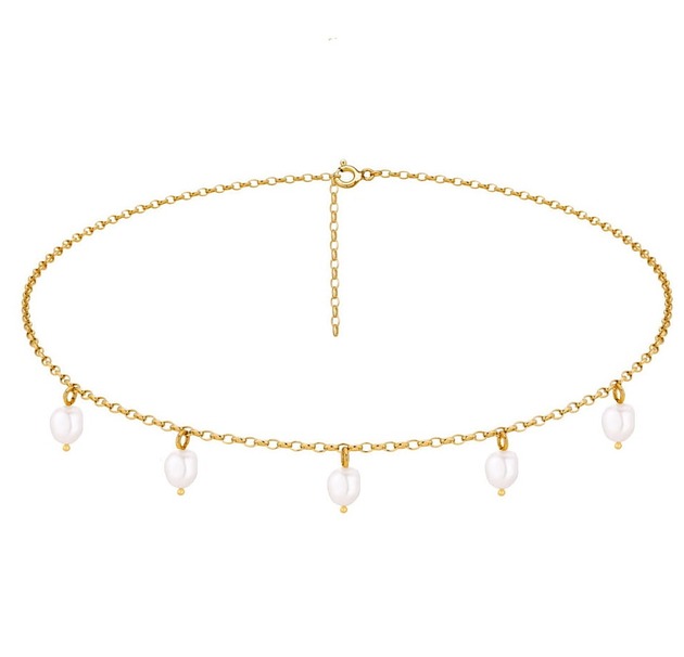 chokery Perły naturalne choker
