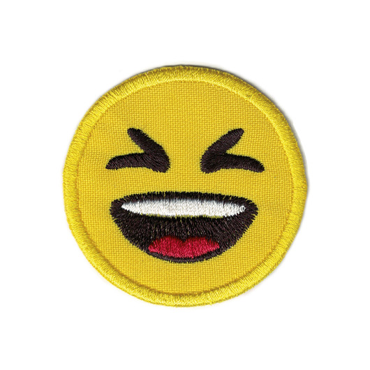 naszywki na ubrania Naszywka naprasowanka EMOJI ŚMIEJĄCA termoprzylepna haftowana 5,5cm
