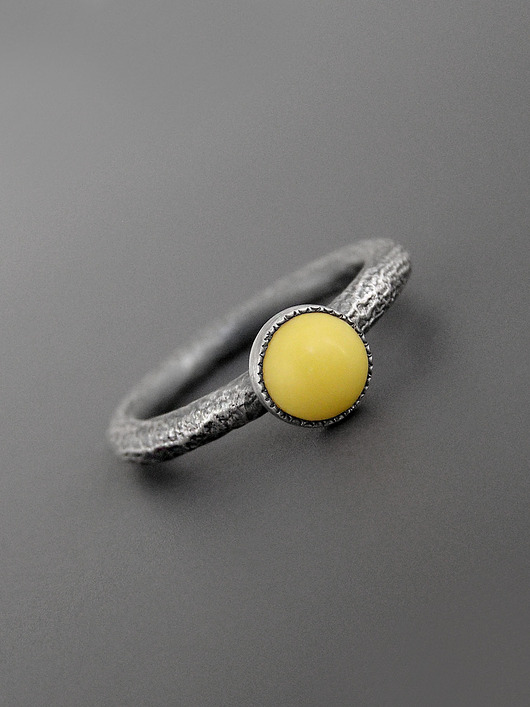 pierścionki srebrne Pierścionek Bursztyn - srebro 925