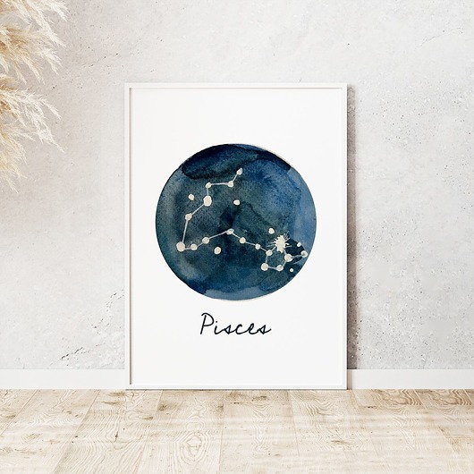 Plakat Znak Zodiaku Pisces trochę na ścianę