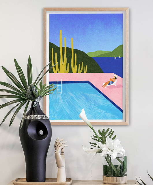 plakaty Lato nad basenem - plakat 50x70 cm