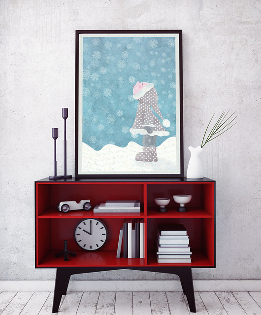 plakaty Pierwszy śnieg - plakat 50x70 cm fine art