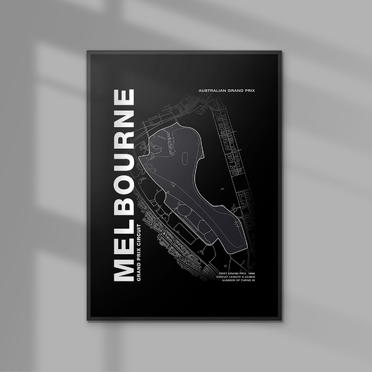 plakaty Plakat Tory wyścigowe - Melbourne