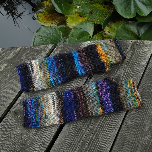 mix z turkusem / mitenki agat handmade