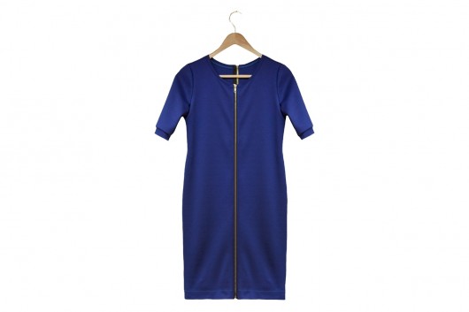 Double Zipped Dress Blue  Lets Funky