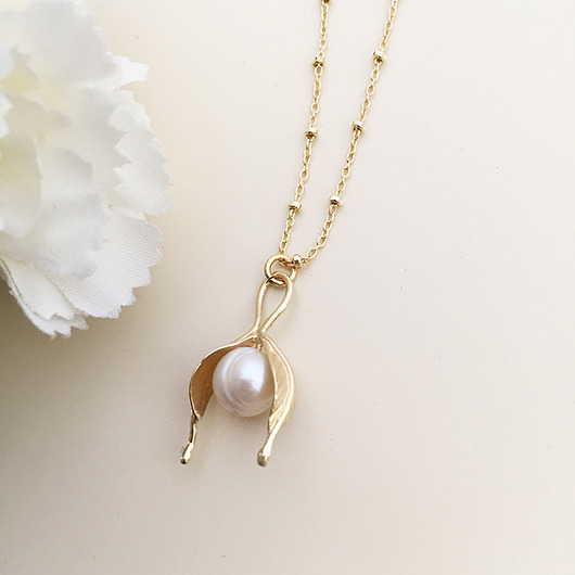 Naszyjnik z perłą, natural pearl necklace Anemon Atelier