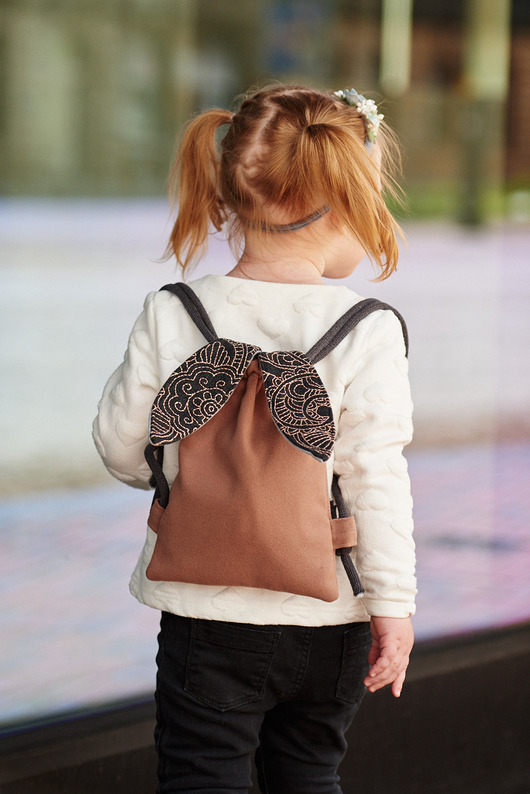 torebki, worki i plecaki dziecięce Workoplecak królik mini z haftowanymi uszkami