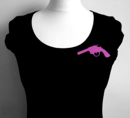 felt gun...  felt label
