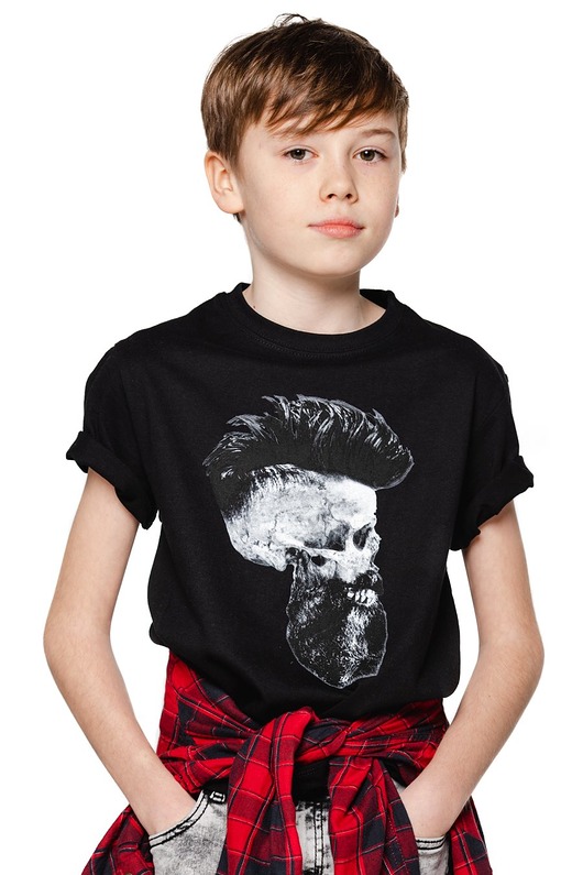 t-shirty dla chłopców T-shirt dziecięcy UNDERWORLD Czacha z brodą