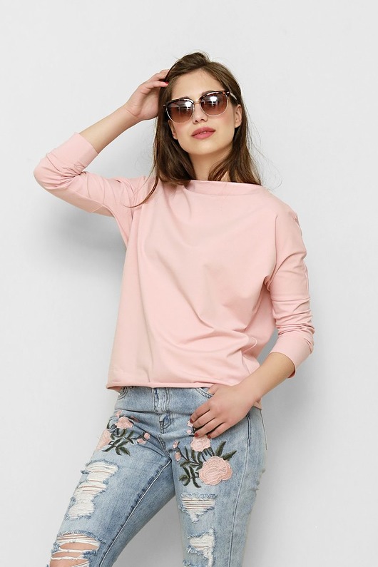 Bluzka oversize Afra w brzoskwiniowym kolorze Freeshion